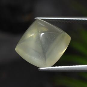 Cuarzo verde natural de 8,57 ct, corte cojín, transparente