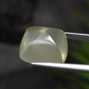 Cuarzo verde natural de 8,57 ct, corte cojín, transparente