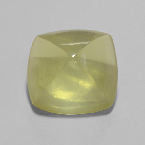 Cuarzo amarillo natural de 7,89 ct, corte cojín, transparente