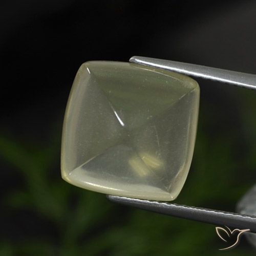 8.50ct Natural Amarillo verdoso claro Cuarzo, Forma Cojín, Transparente
