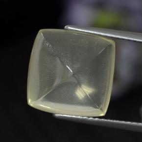 Cuarzo amarillo natural de 7,66 ct, corte cojín, transparente