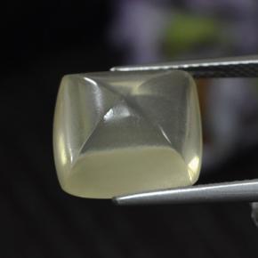 Cuarzo amarillo natural de 7,66 ct, corte cojín, transparente