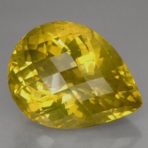 Cuarzo amarillo natural de 145,55 ct, en forma de pera, IF