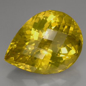 Cuarzo amarillo natural de 145,55 ct, en forma de pera, IF