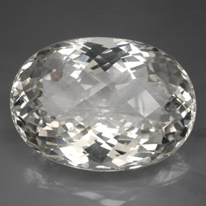 Cuarzo blanco natural de 418,80 ct, corte óvalo, IF