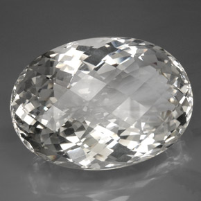 Cuarzo blanco natural de 418,80 ct, corte óvalo, IF