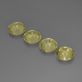 Gemas de cuarzo amarillo natural de  ct, corte redondo, VVS-VS