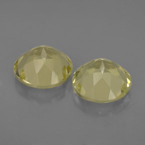 Gemas de cuarzo amarillo natural de  ct, corte redondo, VVS-VS
