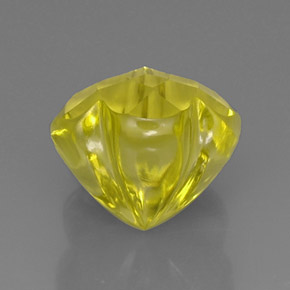 Cuarzo amarillo natural de 12,53 ct, corte flor, transparente