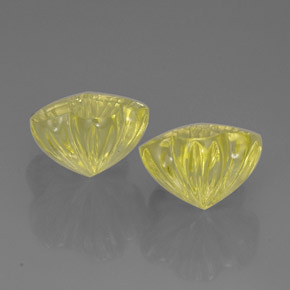 Gemas de cuarzo amarillo natural de  ct, corte flor, transparente