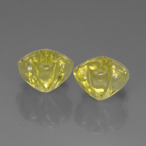 Gemas de cuarzo amarillo natural de  ct, corte flor, transparente