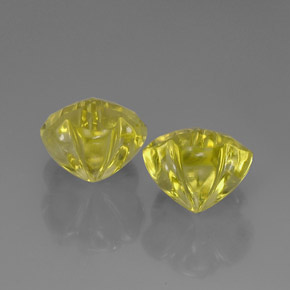 Gemas de cuarzo amarillo natural de  ct, corte flor, transparente
