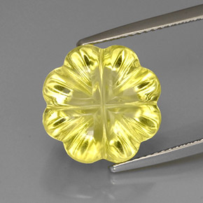 Cuarzo amarillo natural de 10,56 ct, forma elegante, transparente