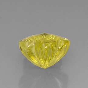 Cuarzo amarillo natural de 9,84 ct, corte flor, transparente