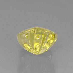 Cuarzo amarillo natural de 6,62 ct, corte flor, transparente
