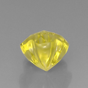Cuarzo amarillo natural de 7,86 ct, corte flor, transparente