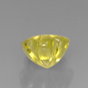 Cuarzo amarillo natural de 6,83 ct, corte flor, transparente