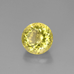 Cuarzo Limón natural de 10.94 ct, Corte Redondo, VS