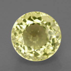 Cuarzo amarillo natural de 3,93 ct, corte redondo, VS