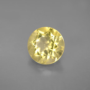 Cuarzo amarillo natural de 2,64 ct, corte redondo, VS
