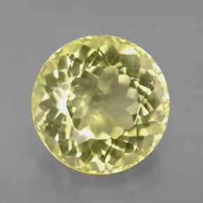 Cuarzo amarillo natural de 6,37 ct, corte redondo, VS