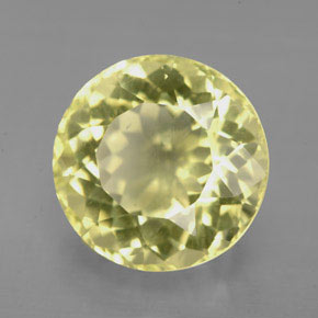 Cuarzo amarillo natural de 6,37 ct, corte redondo, VS