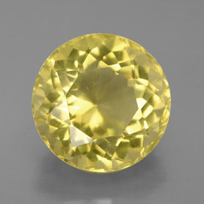 Cuarzo amarillo natural de 6,28 ct, corte redondo, VS