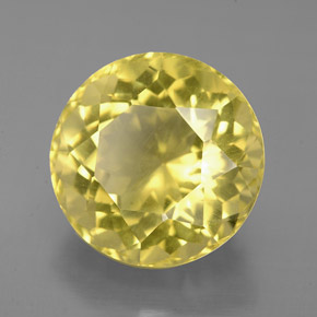 Cuarzo amarillo natural de 6,28 ct, corte redondo, VS