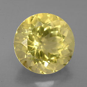 Cuarzo amarillo natural de 5,87 ct, corte redondo, VS