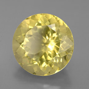Cuarzo amarillo natural de 5,87 ct, corte redondo, VS