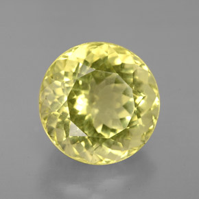Cuarzo amarillo natural de 6,33 ct, corte redondo, VS