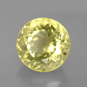 Cuarzo amarillo natural de 6,33 ct, corte redondo, VS