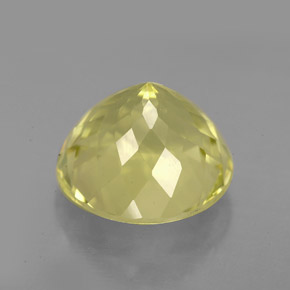 Cuarzo amarillo natural de 6,33 ct, corte redondo, VS