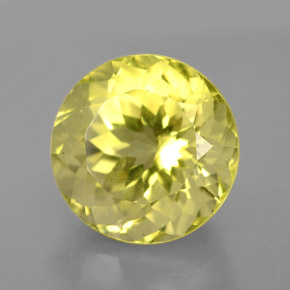 Cuarzo amarillo natural de 6,98 ct, corte redondo, VS