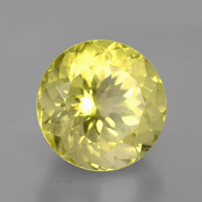 Cuarzo amarillo natural de 6,98 ct, corte redondo, VS