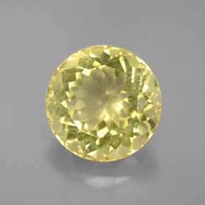 Cuarzo amarillo natural de 5,79 ct, corte redondo, VS