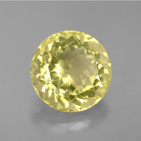 Cuarzo amarillo natural de 5,79 ct, corte redondo, VS