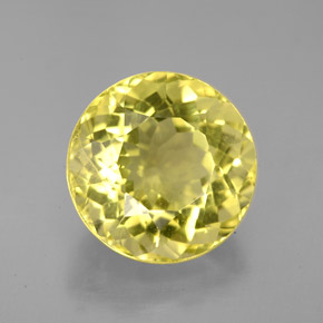 Cuarzo amarillo natural de 6,46 ct, corte redondo, VVS-VS