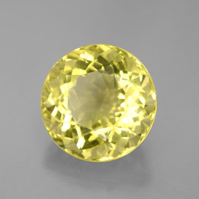 Cuarzo amarillo natural de 6,46 ct, corte redondo, VVS-VS