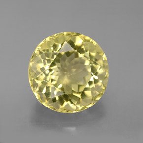 Cuarzo amarillo natural de 6,12 ct, corte redondo, VVS-VS
