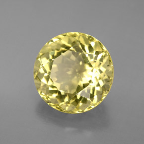 Cuarzo amarillo natural de 6,12 ct, corte redondo, VVS-VS