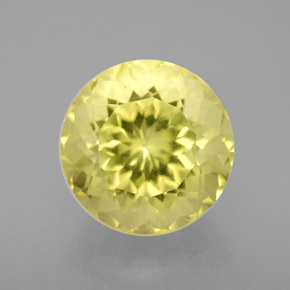 Cuarzo amarillo natural de 5,25 ct, corte redondo, VS