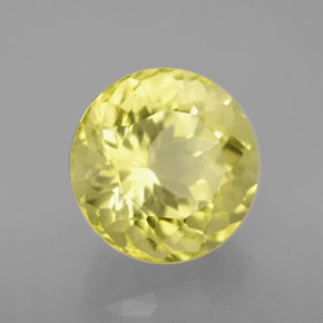Cuarzo amarillo natural de 5,25 ct, corte redondo, VS