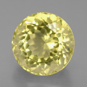 Cuarzo amarillo natural de 5,43 ct, corte redondo, VVS-VS