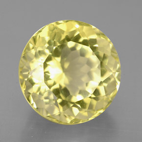 Cuarzo amarillo natural de 5,43 ct, corte redondo, VVS-VS
