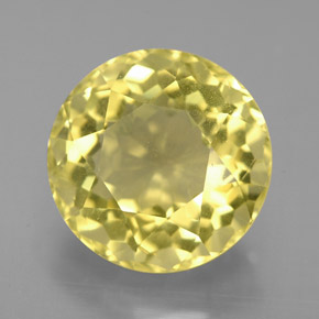 Cuarzo amarillo natural de 5,07 ct, corte redondo, VS