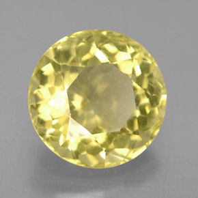 Cuarzo amarillo natural de 5,07 ct, corte redondo, VS