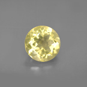 Cuarzo amarillo natural de 2,50 ct, corte redondo, VVS