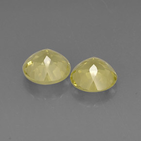 Gemas de cuarzo amarillo natural de  ct, corte redondo, VVS-VS