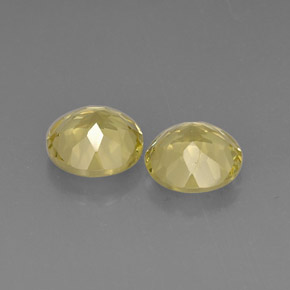 Gemas de cuarzo amarillo natural de  ct, corte redondo, VVS-VS